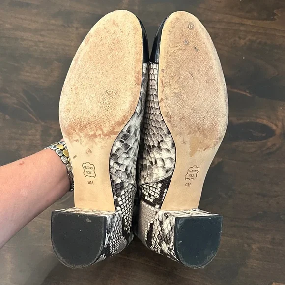 Tory Burch Snakeskin Pattern Women's Boots , leather with black patent toe - Picture 8 of 10